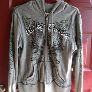 Harley Davidson reversable zip-up jacket